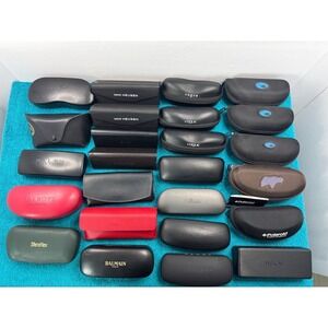 Lot of 25 Designer Eyeglass Cases Ray-Ban Balmain Persol Nike Vogue Ralph Lauren